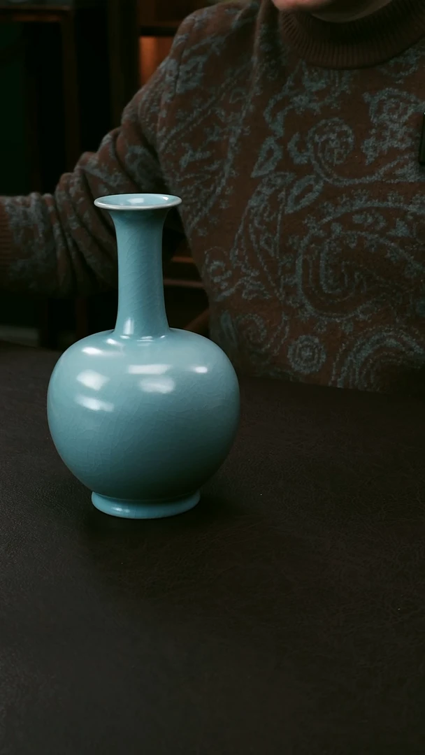 【闪购商品】其他-汝官窑精品长颈鼓腹瓶58