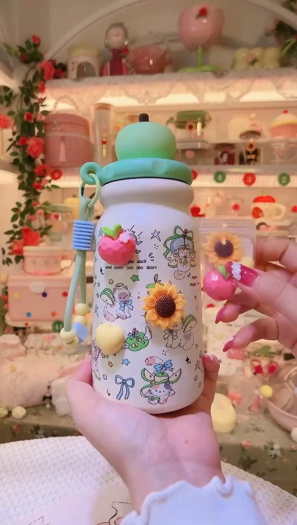 青苹果保温杯——手工制作品质好！
