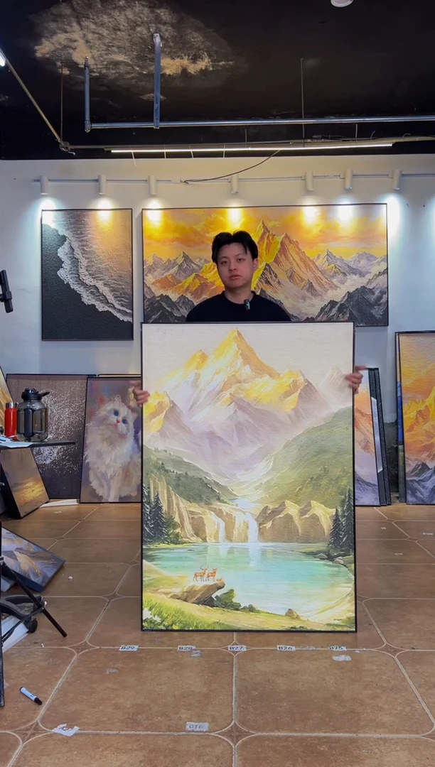 90*130 金山聚宝盆 黑框 (3米及以上沙发适配)