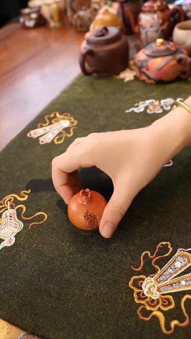 茶壶紫砂石榴香插