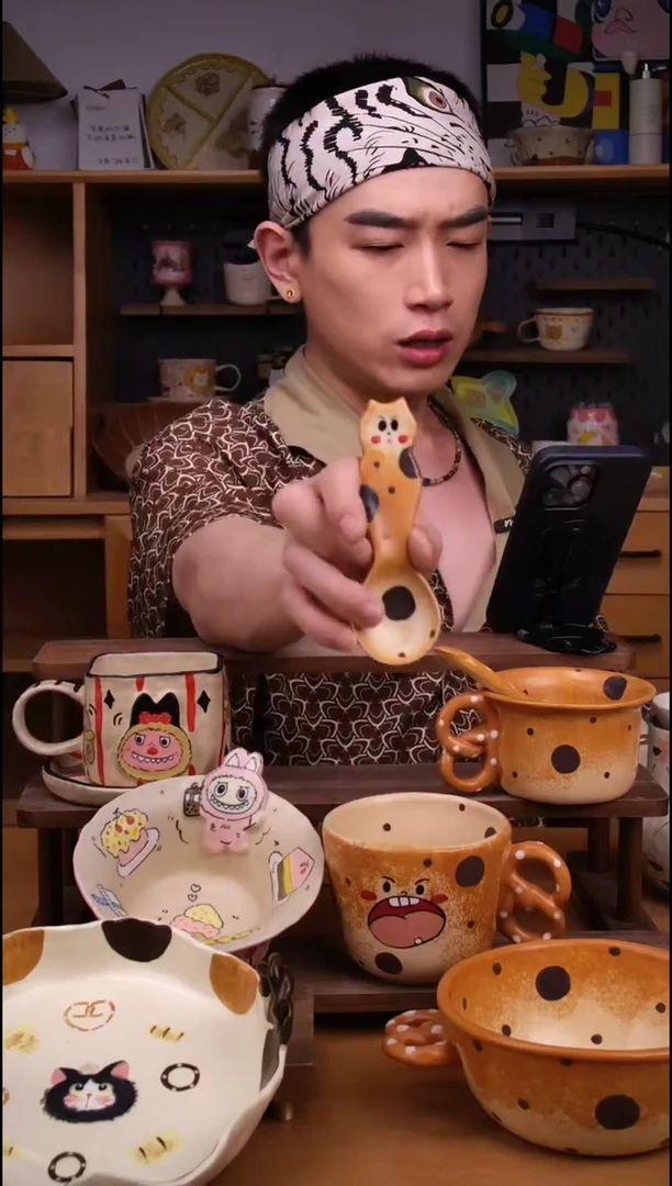 杯子景德镇可爱设计师款陶瓷