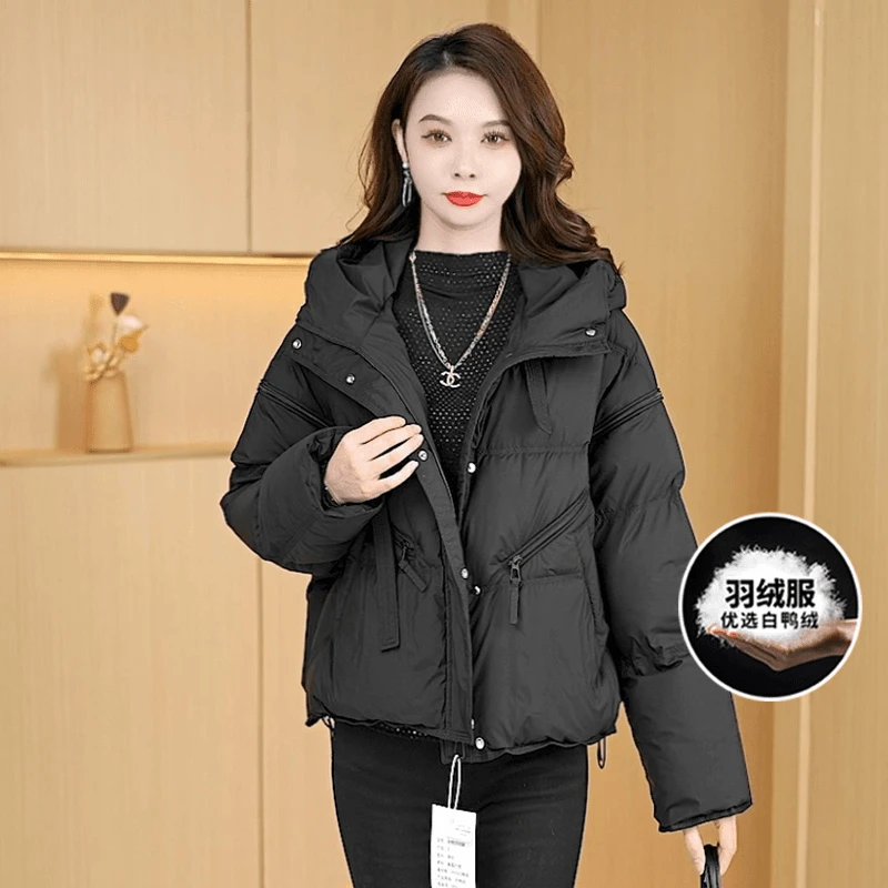 【现货羽绒服】冬季新款韩版小个子减龄洋气白鸭绒保暖羽绒服外套女