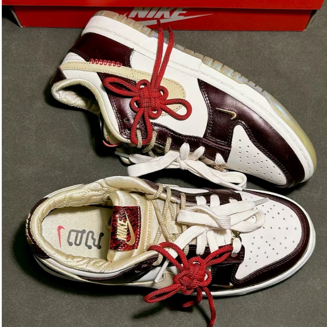Nike/耐克 Dunk Low 白金红 蛇年限定 低帮板鞋 官方正品
