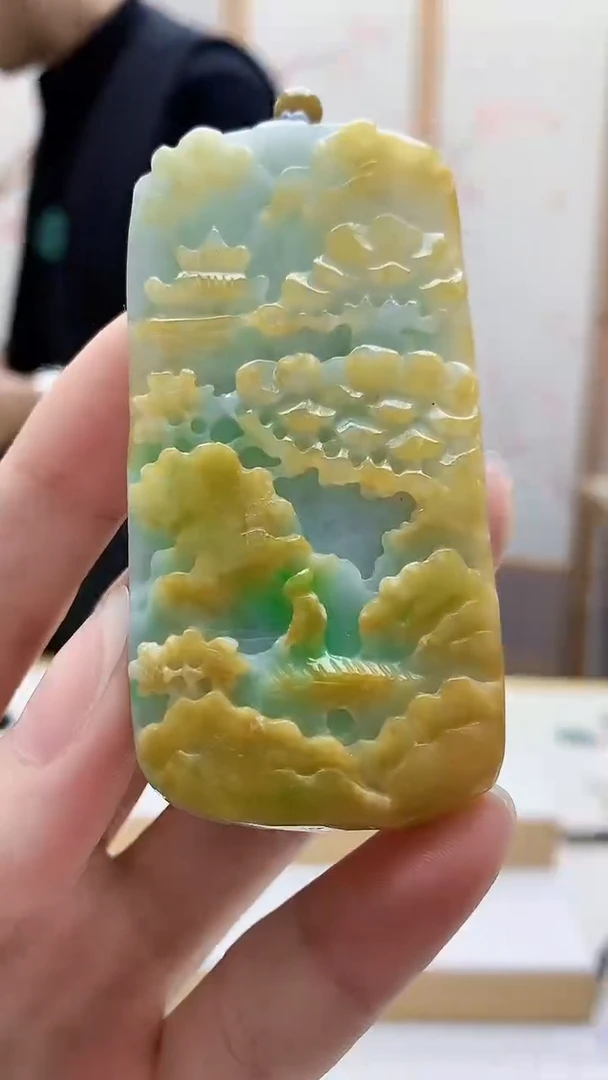 未镶嵌定制翡翠5159ry-毛货挂件157