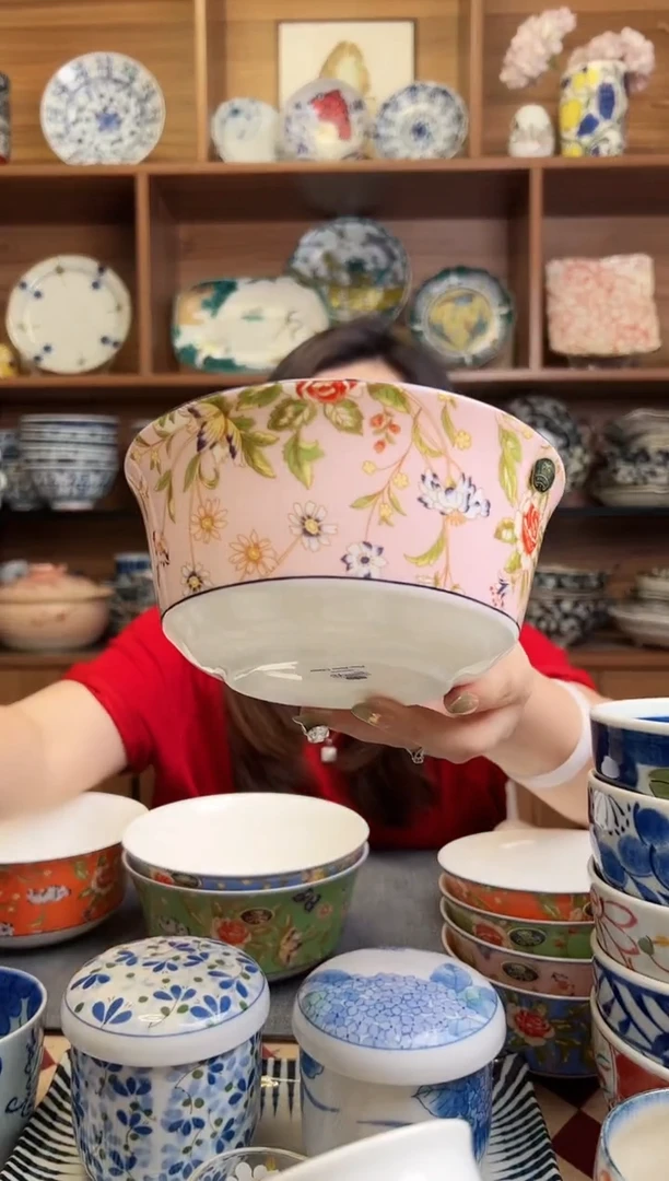 瓷片小屋花园系列温莎 面碗 粉