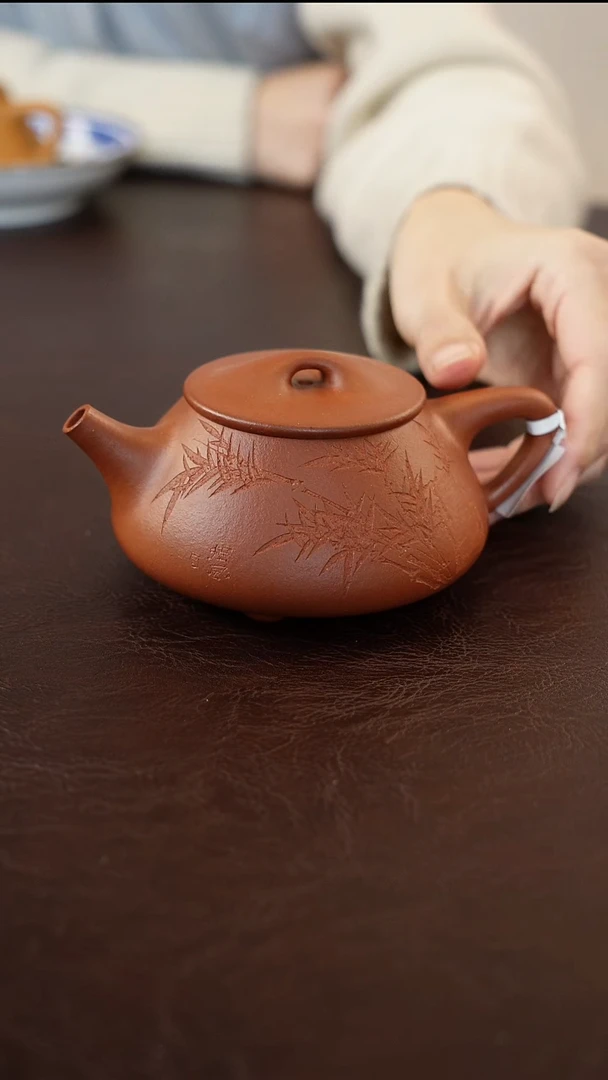 茶壶紫砂降坡泥满瓢
