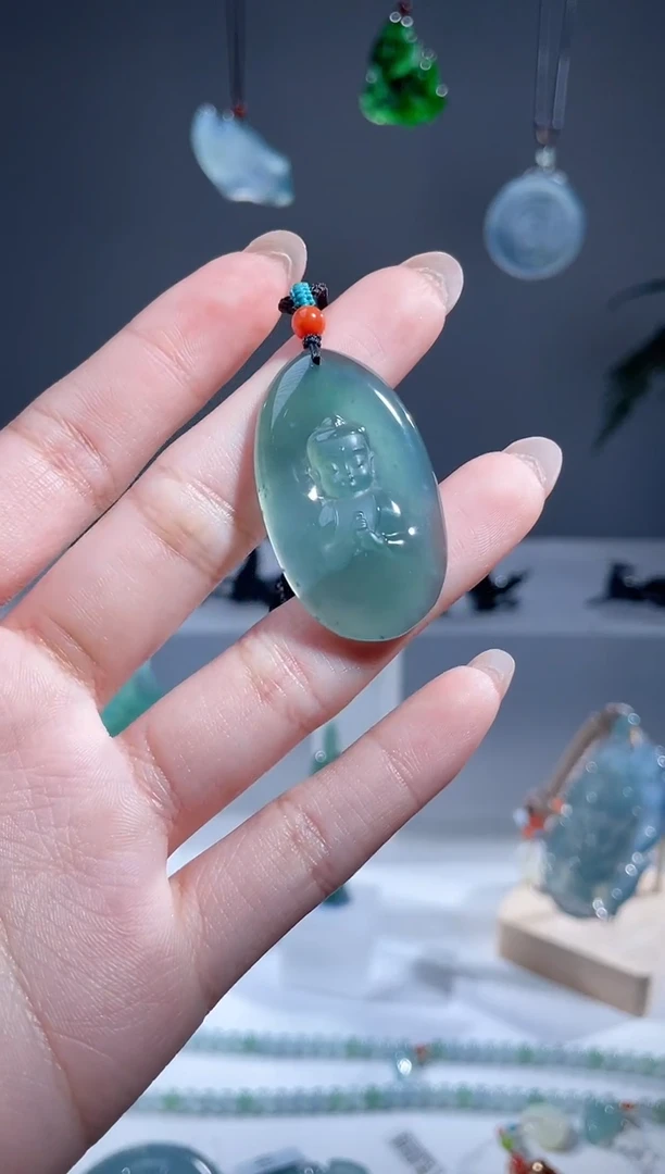 【闪购商品】翡翠颈饰未镶嵌天然A货翡翠宝宝佛