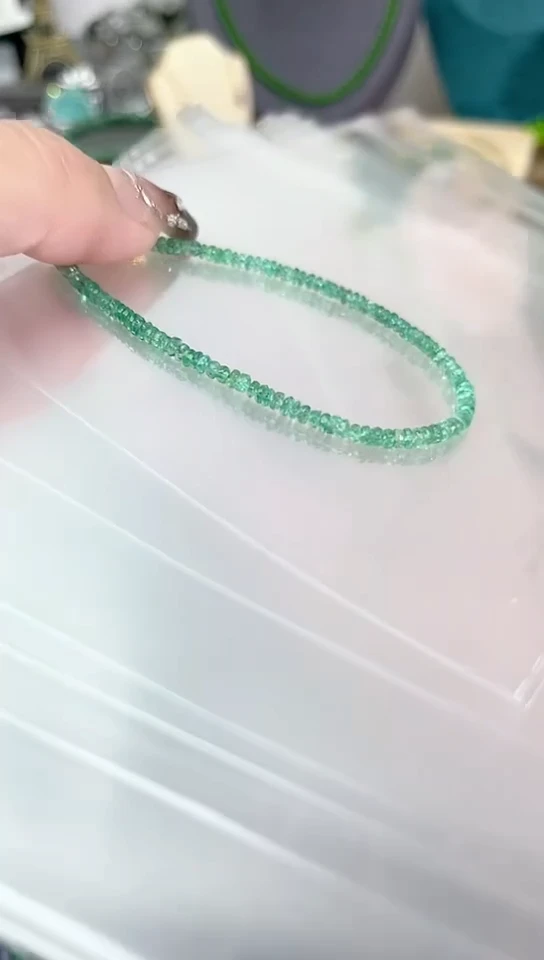 【闪购商品】祖母绿手链18K金镶嵌刻999