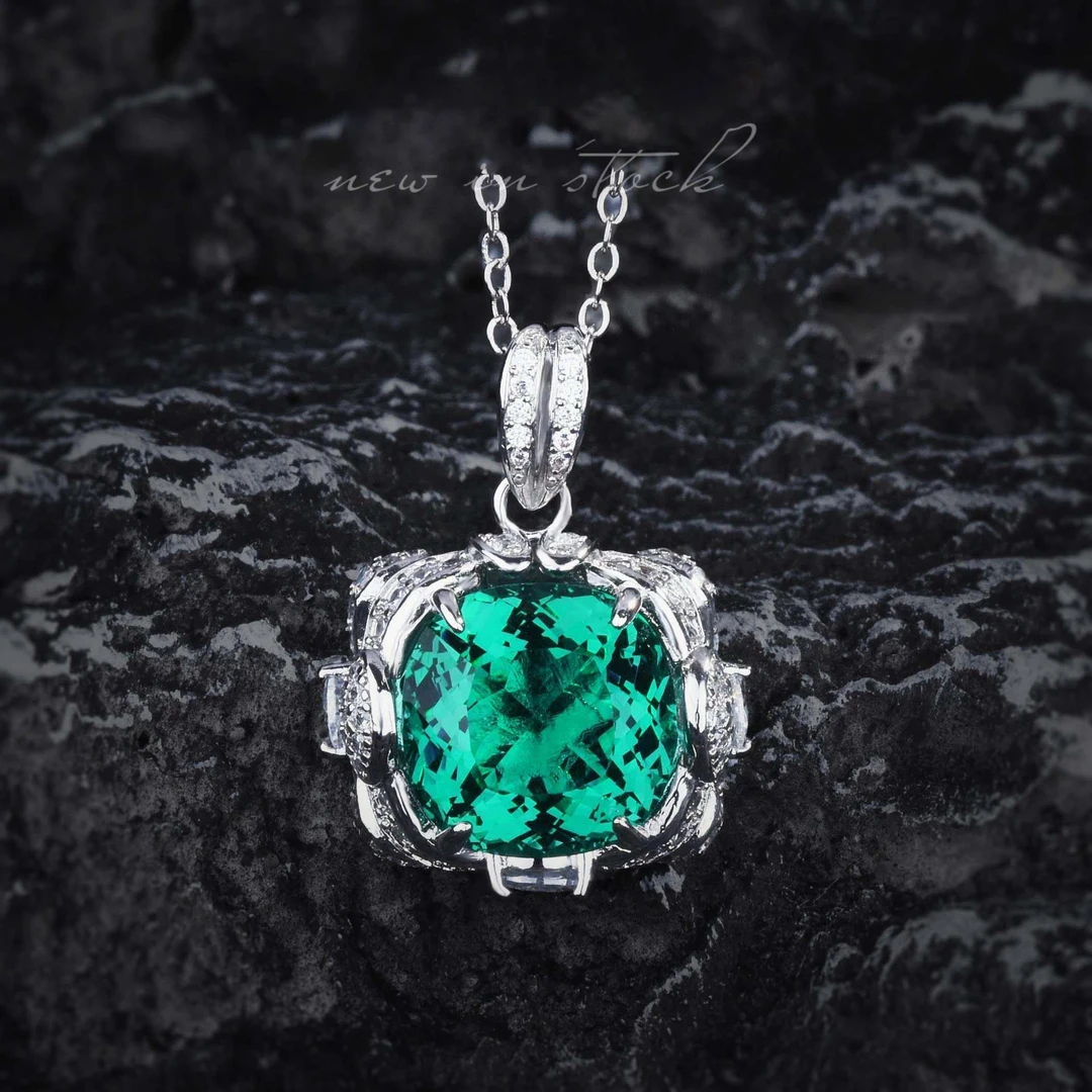 铜合金项链 【338】绿色简约轻奢时尚百搭经典复古大气吊坠不含链