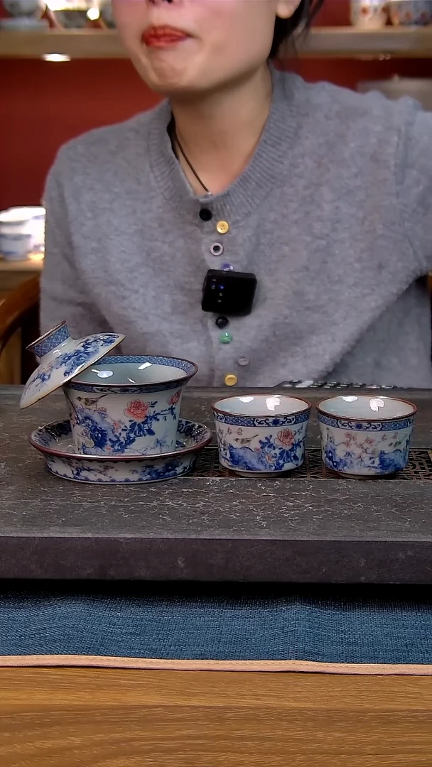 简装家用款3件套 老陶泥开片纹陶瓷茶具