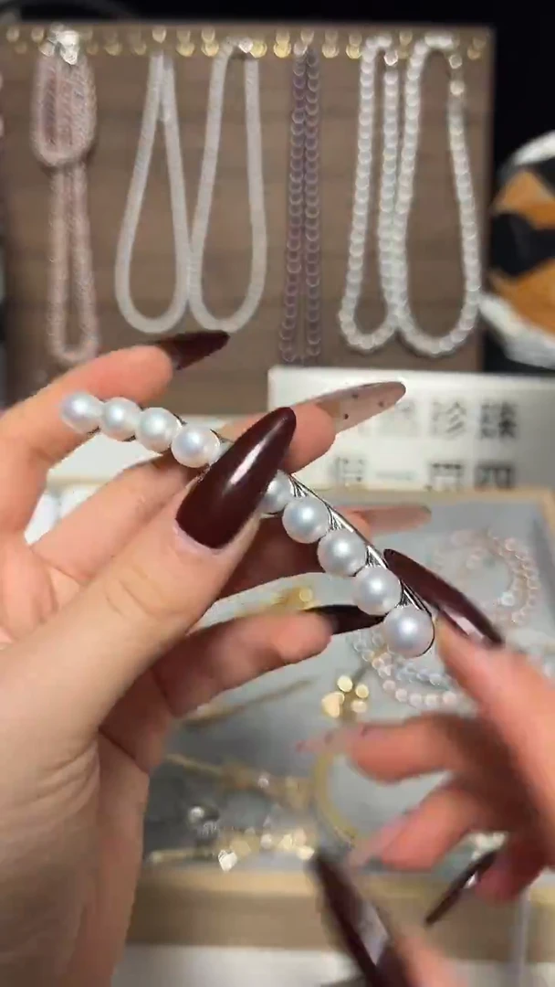 钛钢发饰淡水珍珠永丽严选