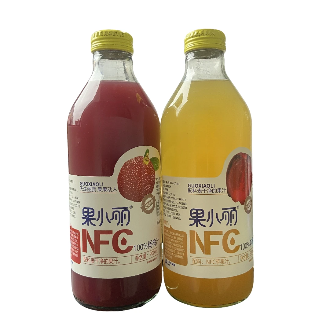 【25.7.25到期】果小丽NFC苹果汁杨梅汁900ml*2瓶