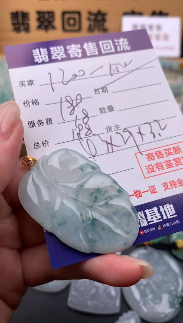 翡翠18K金镶嵌颈饰10135233