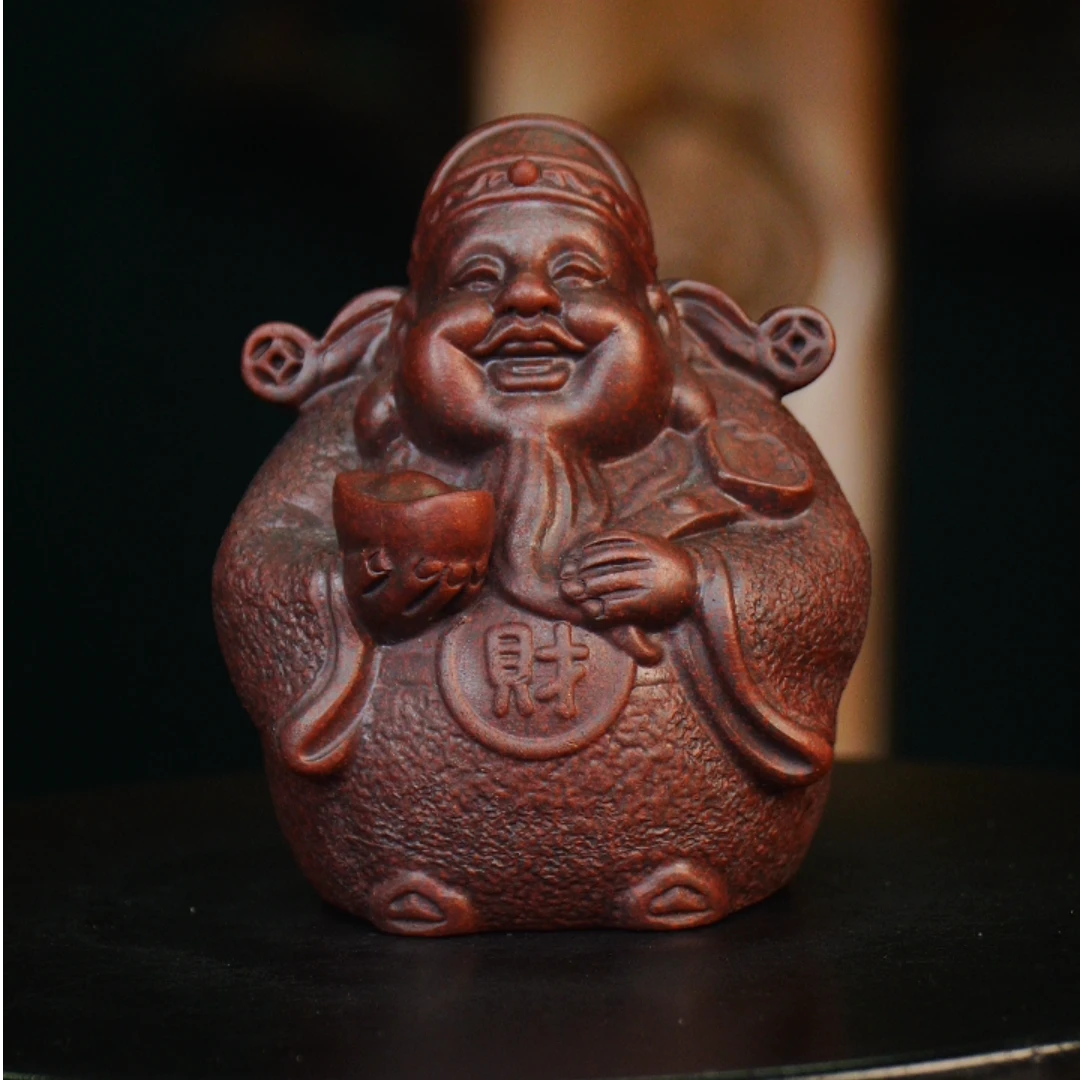 元宝财神 宜兴紫砂摆件