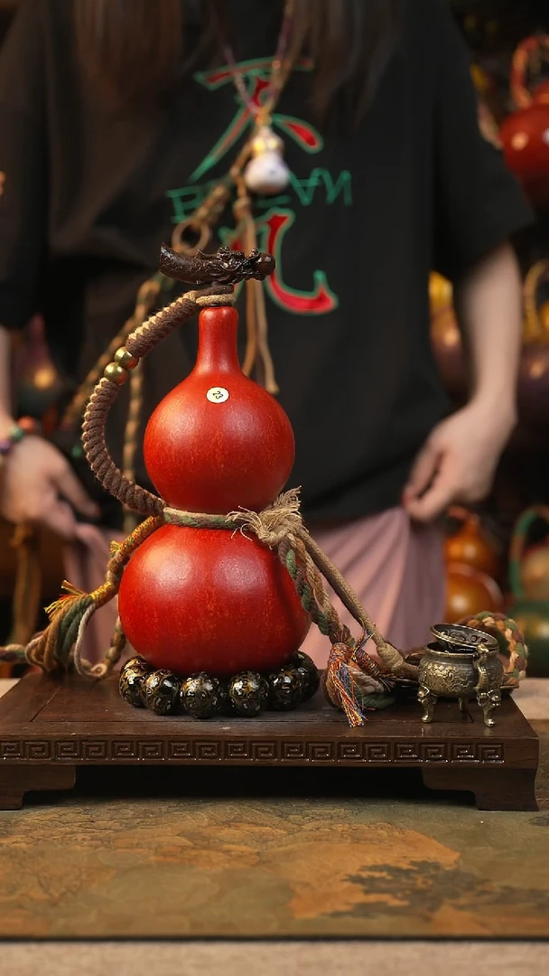 木023云匠大漆酒葫芦一物一拍