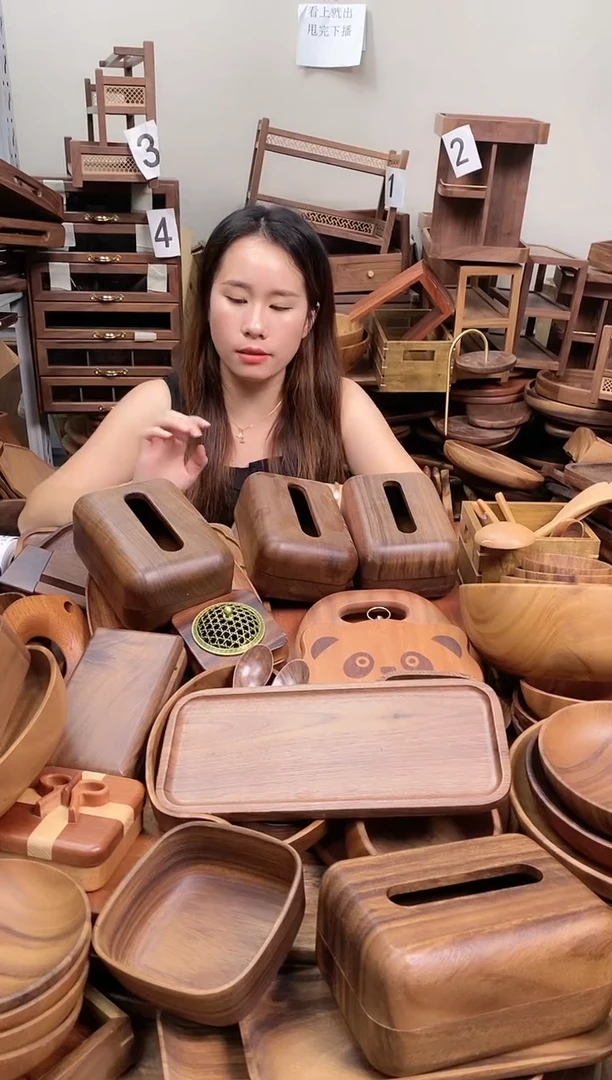 北美黑胡桃木面包纸巾盒  直播间发