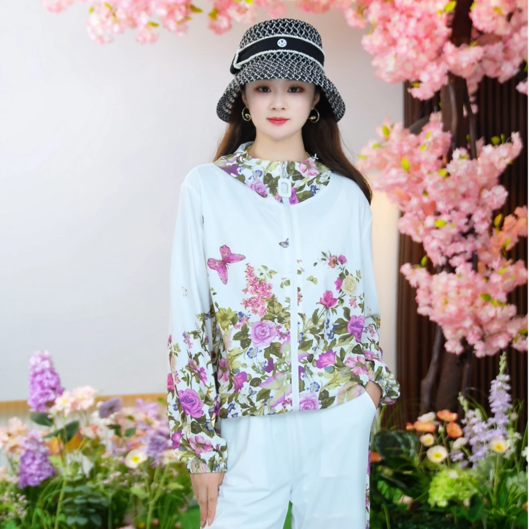 【GY】新款花漾清新长袖洋气减龄轻奢休闲女运动夏套装2527064