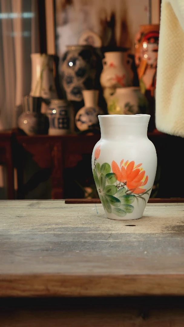 【闪购商品】瓷片景德镇纯手工釉下彩精品花瓶