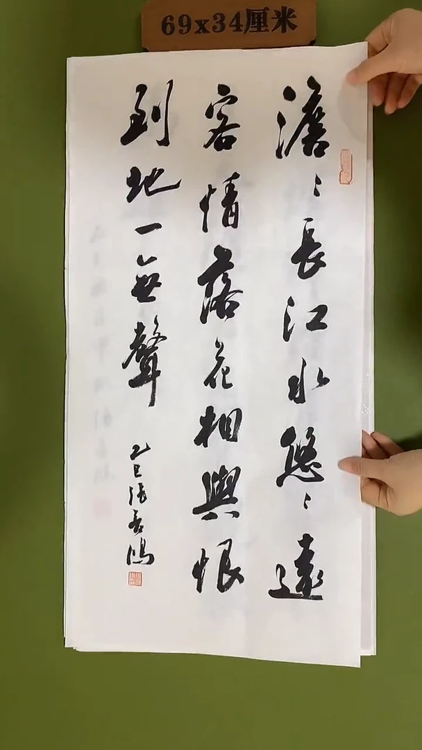 书法书法 张若鸿 尺寸69cm*34cm