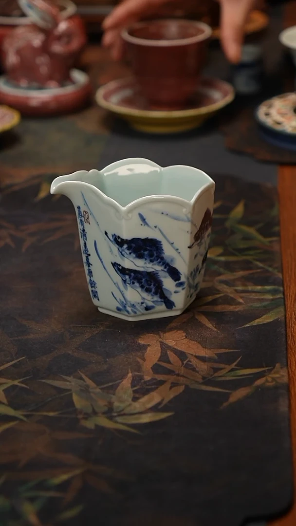 康亭守艺鳜鱼花口公道杯