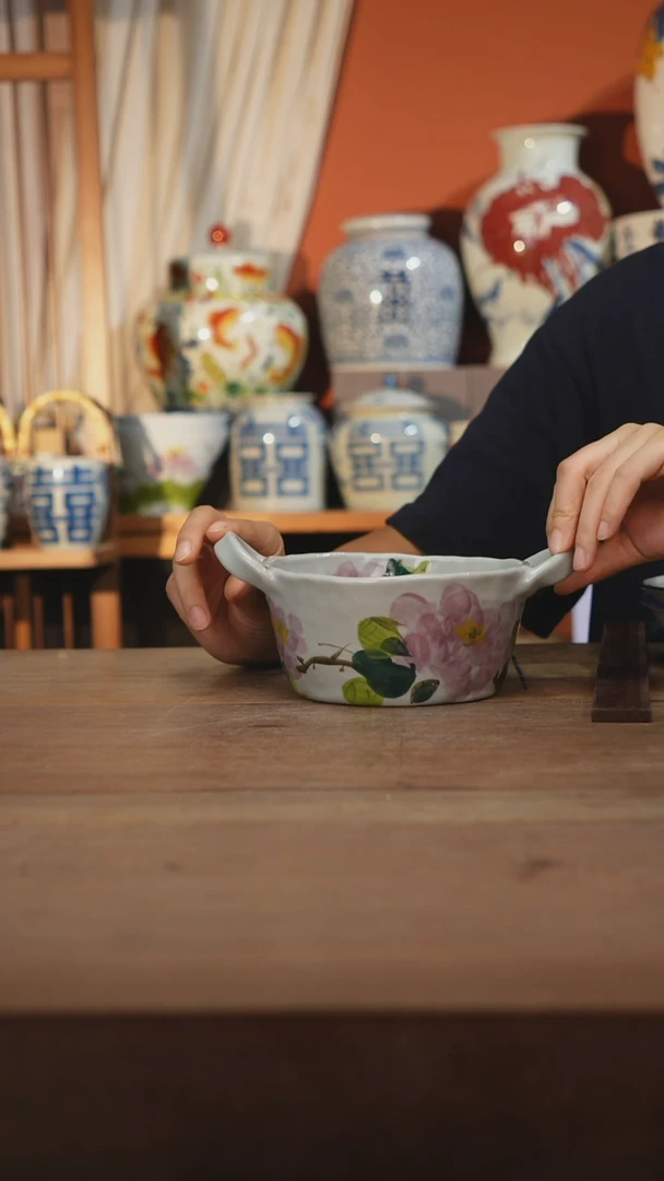 现代景德镇设计师釉下手绘陶瓷餐具