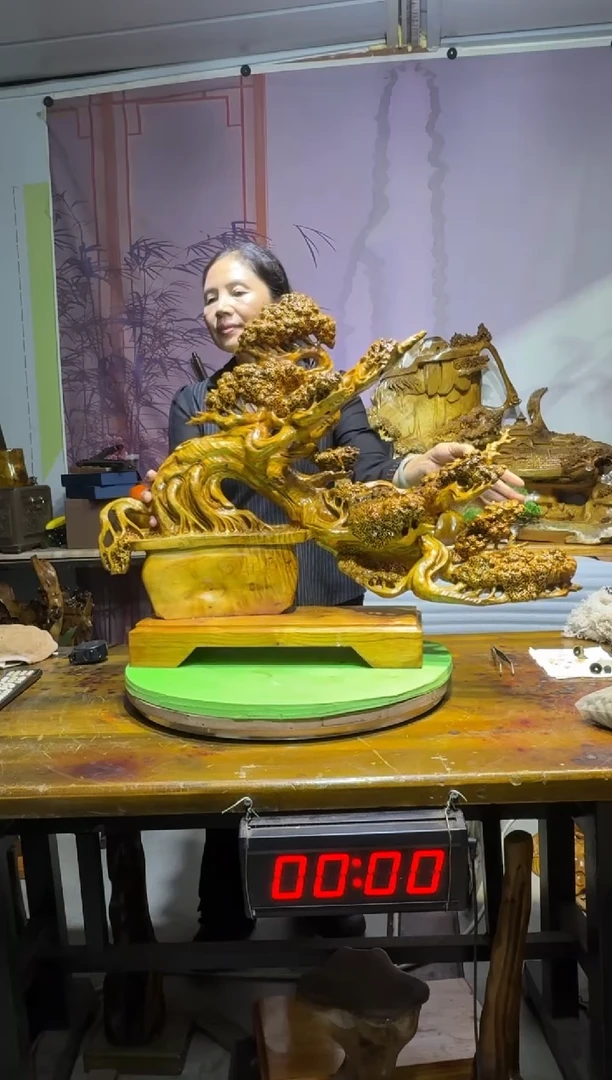 金丝楠奥*曼金丝楠木枯木摆件