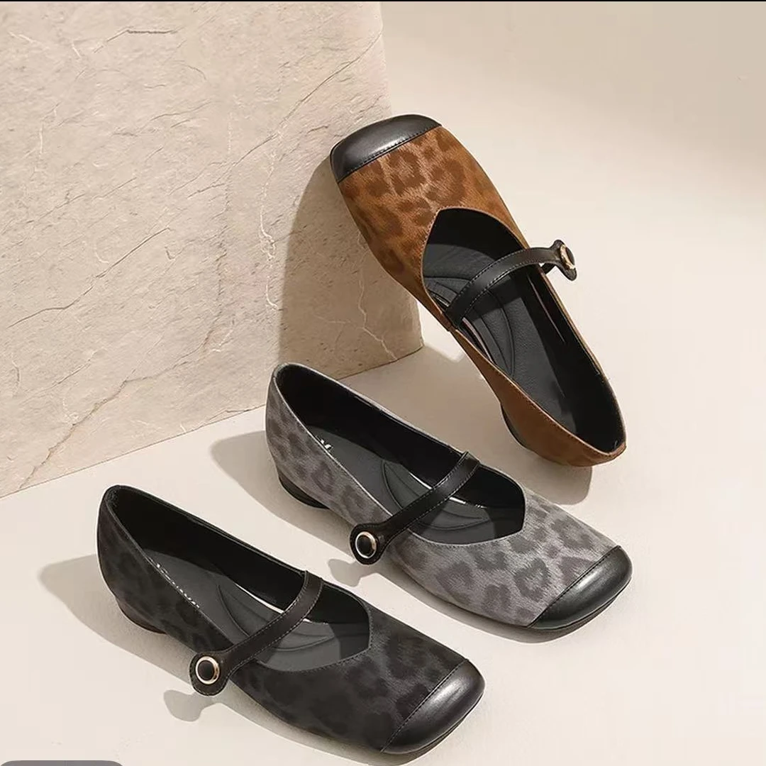 2025高级百搭小方头波点纹理时尚一字扣【按编码提示下单】