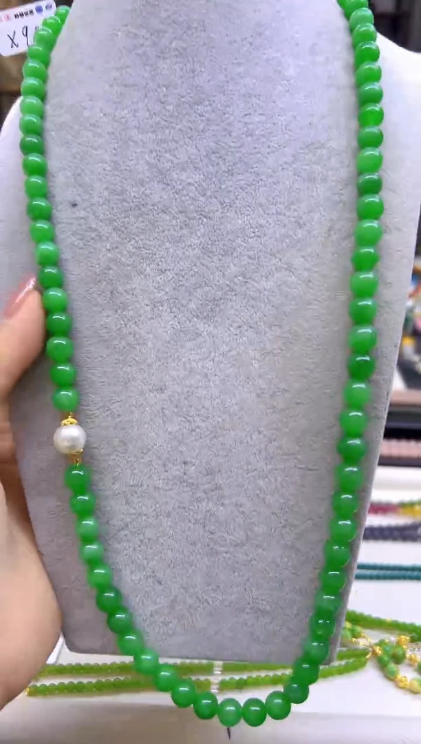 翡翠未镶嵌项链DIY款X90