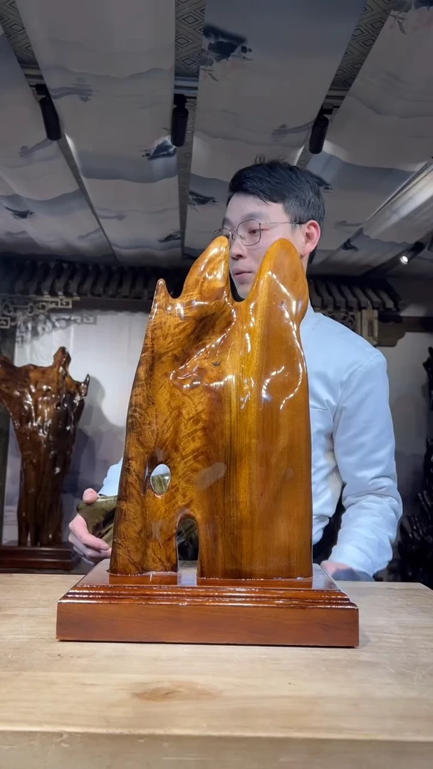 【闪购商品】金丝楠金丝楠小叶桢楠摆件43-28-16