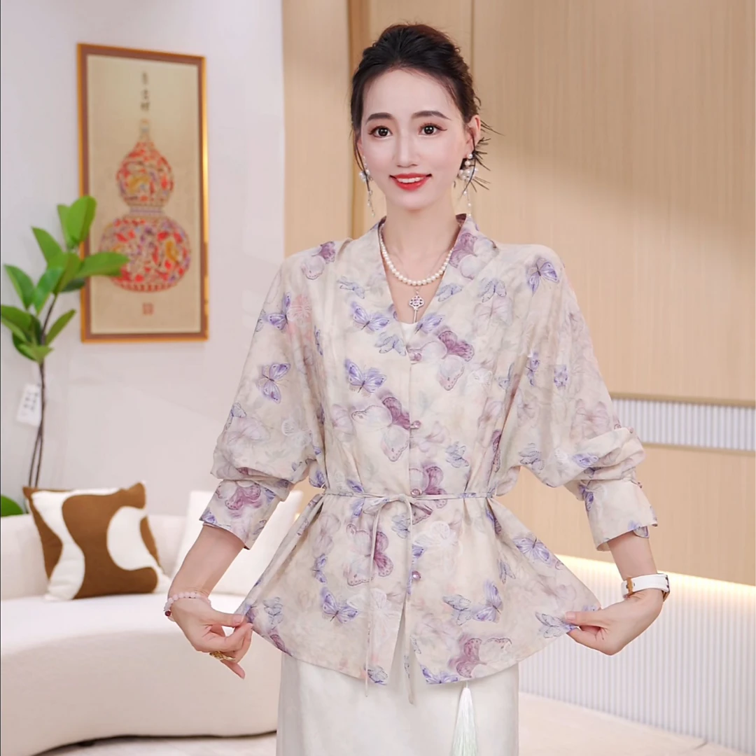 夏季新款提花女士气质上衣洋气休闲装外套JX0052