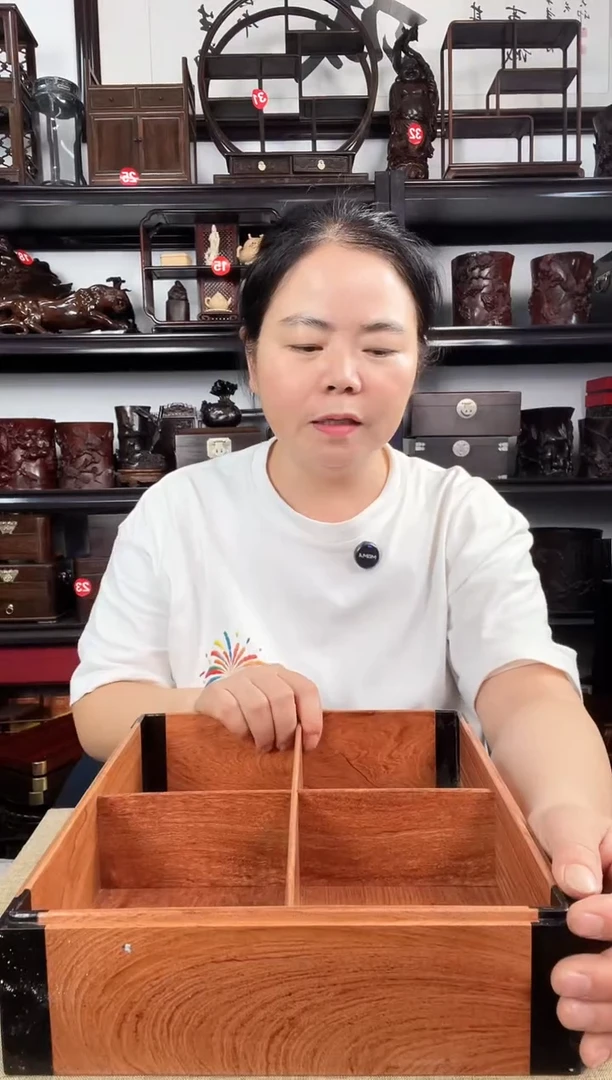 木老李红木工艺品无盖果盘