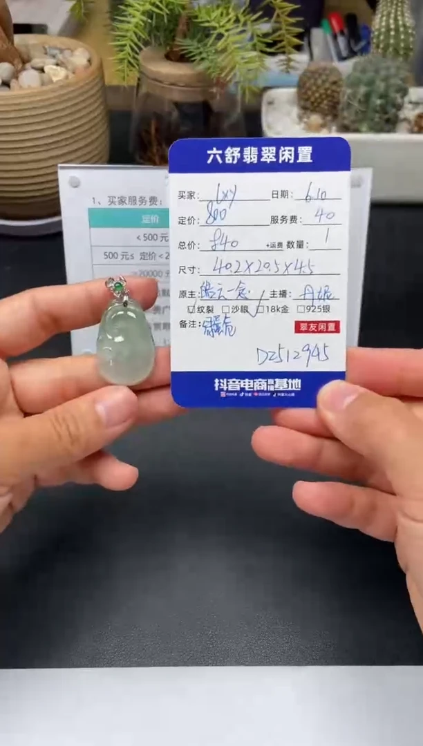 翡翠18K金镶嵌颈饰D2512945