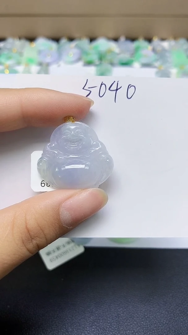 翡翠18K金镶嵌颈饰 天然缅甸翡翠A货