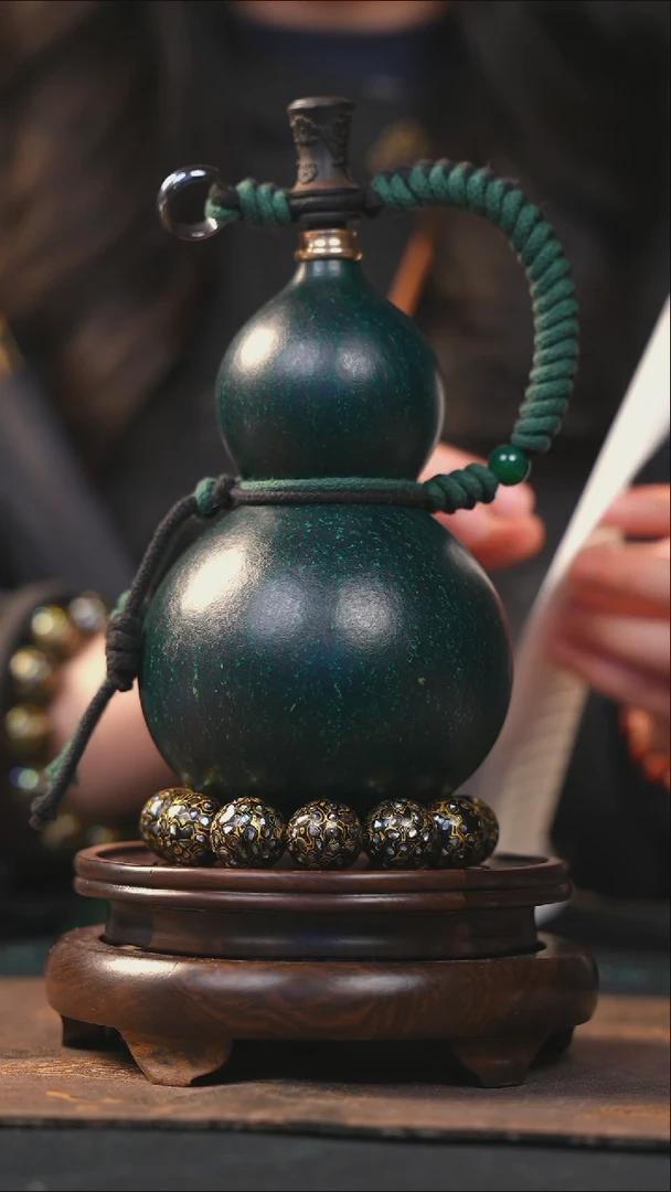 【闪购商品】YO266大漆酒葫芦不包手串及旋转底座