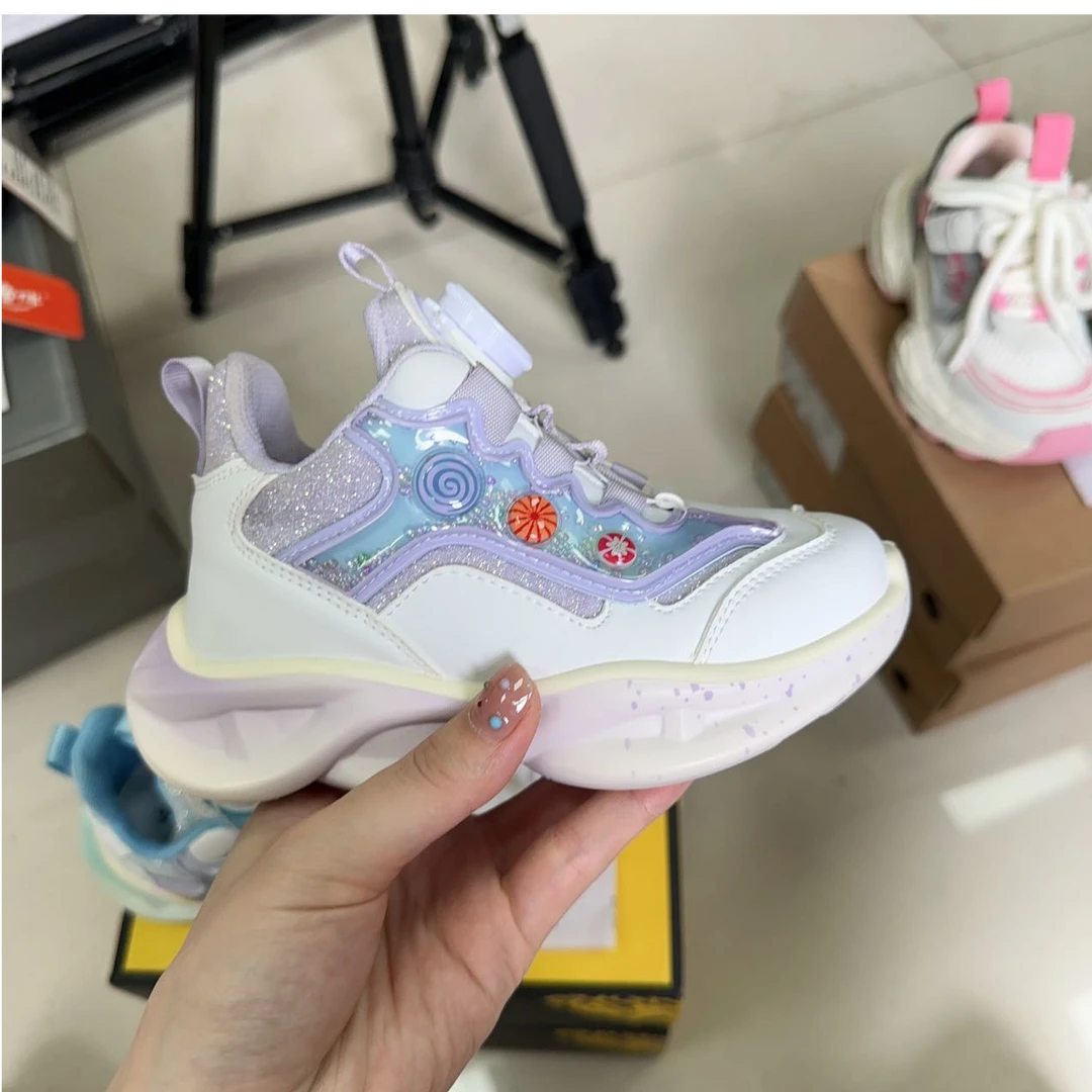 3753高端四季款舒适运动鞋白紫（温州童鞋）