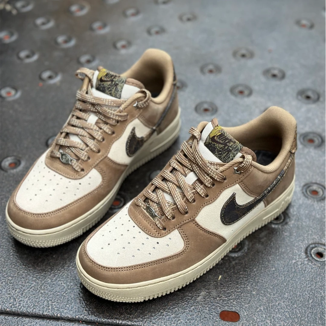 NIKE/耐克Air Force 1 Low男款低帮棕色空军一号休闲板鞋官方正品