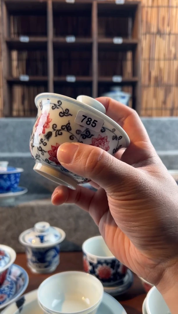 【闪购商品】785天禄言瓷手绘茶器天花板