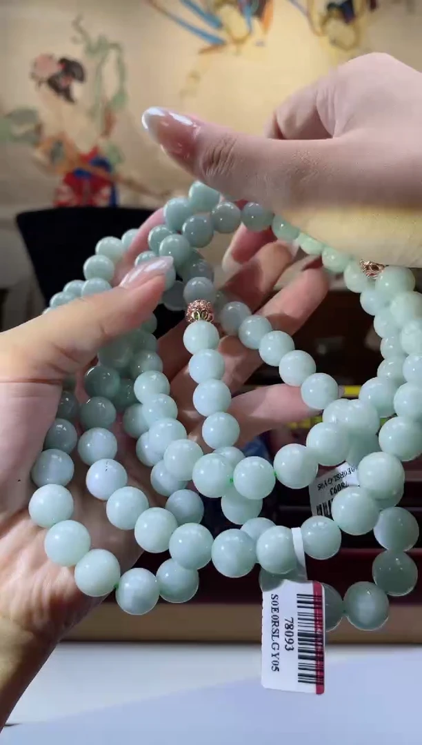 翡翠未镶嵌颈饰多样性发其一珠链