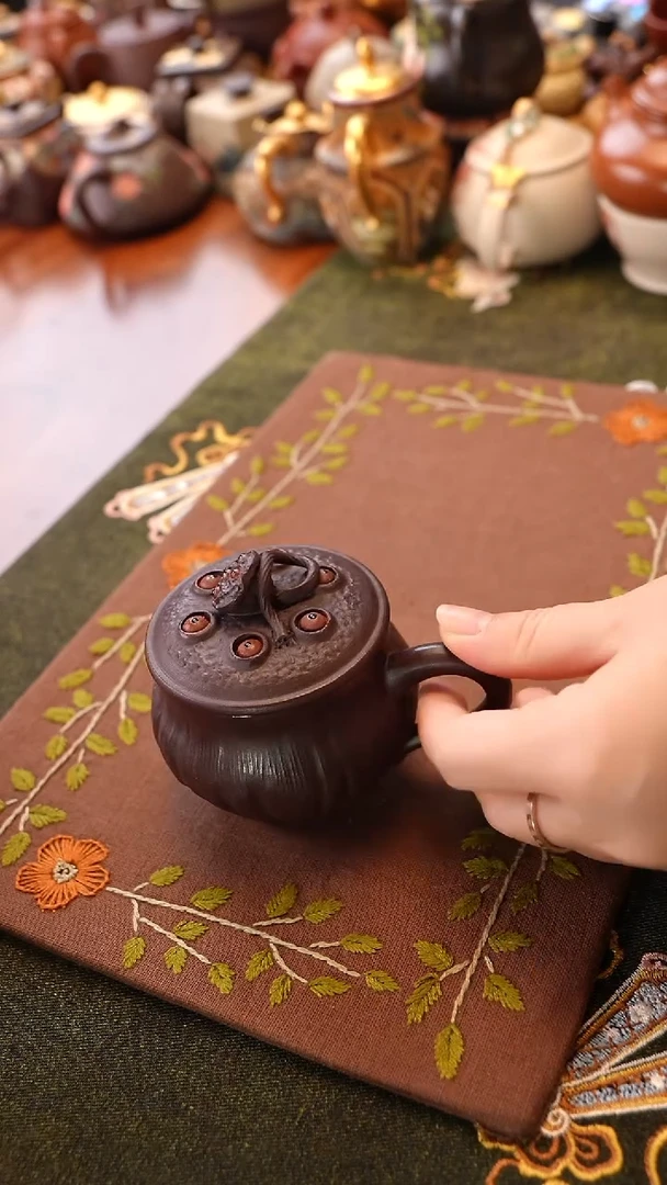 茶壶紫砂莲子盖杯