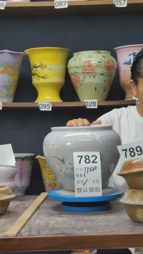 摆件景德镇花盆默认微瑕782