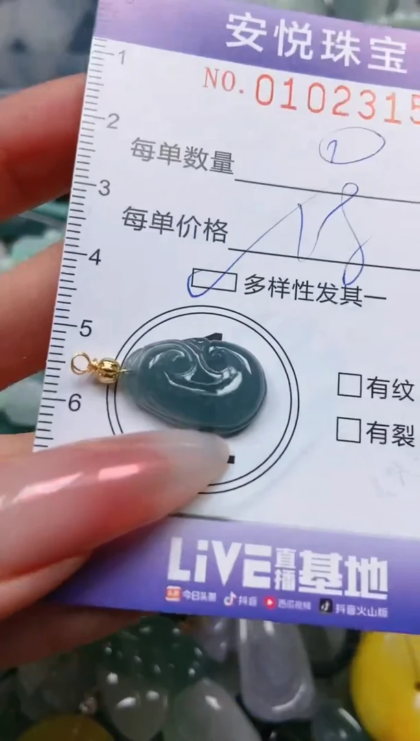 【闪购商品】翡翠颈饰未镶嵌闪购0102315多样性发其一