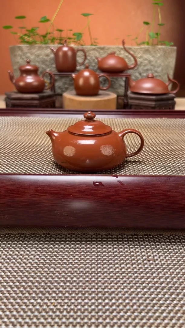 茶壶紫砂超薄胎寒江壶 陈腐老朱泥 纯手制