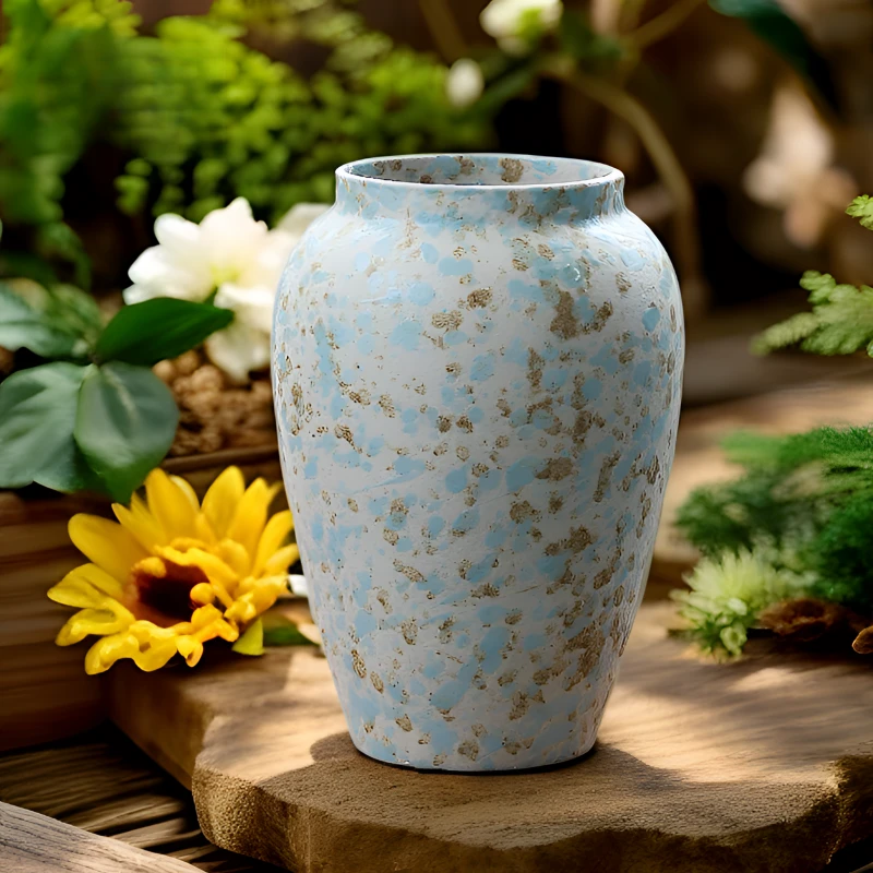 【破损补发】大口径花器素烧陶瓷水培器皿花瓶摆件插花陶罐高级感