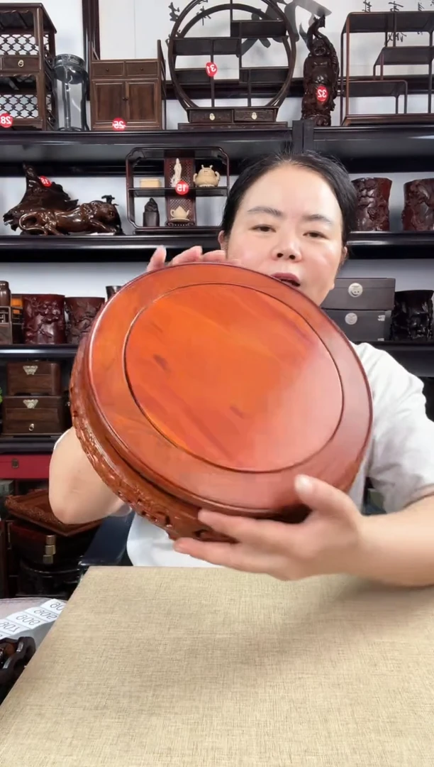 木26公分黄圆老李红木工艺品