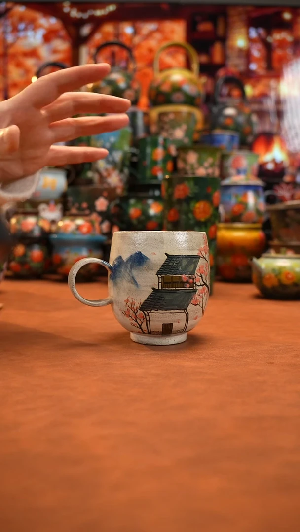 油画   釉下彩  杯子