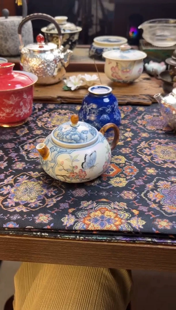 雲青素坊新品蝴蝶泡茶壶