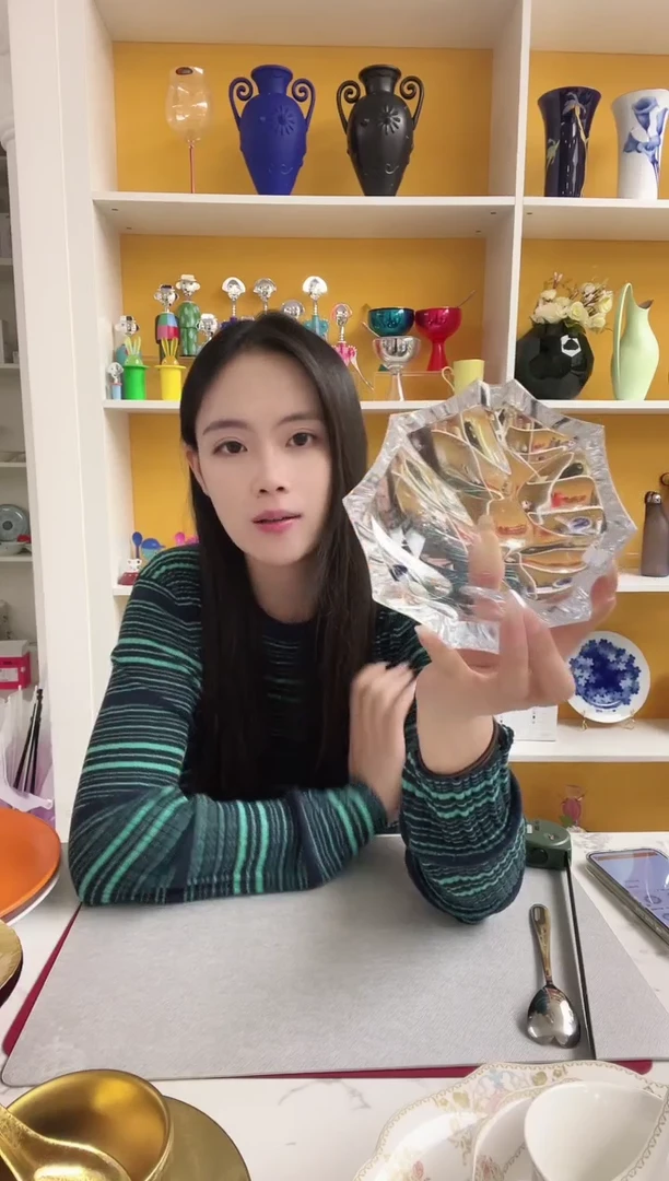 捷克进口 水晶烟灰缸