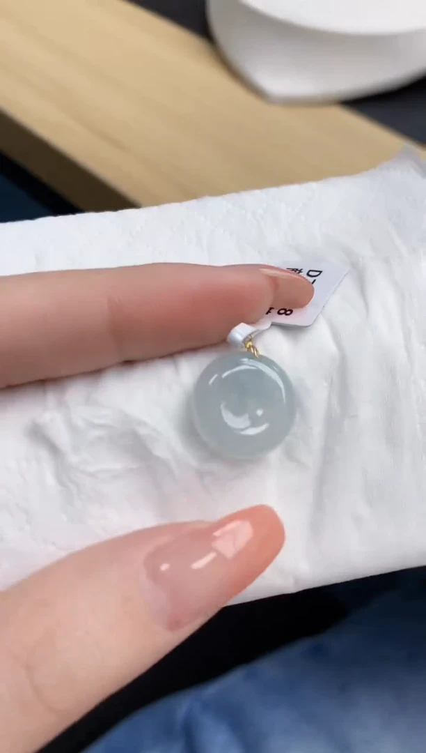 【闪购商品】翡翠颈饰18K金镶嵌天然缅甸翡翠A货