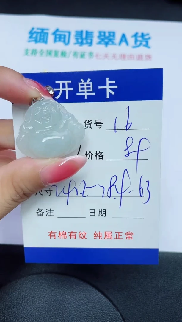 翡翠未镶嵌吊坠(赠链)16