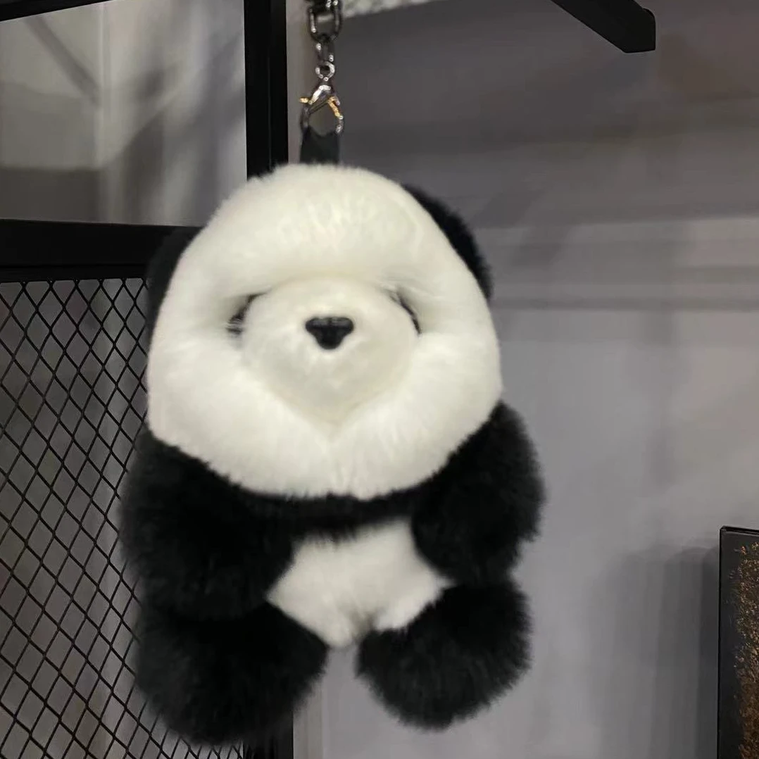 宇之媛 熊猫挂件 兔毛挂件 钥匙挂件 包包挂件 生日节日礼物296